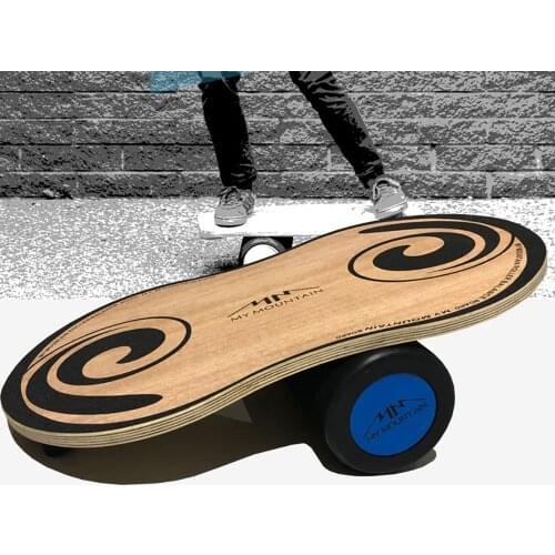 Rollerbance Boaro Wooden Balance Board Yoga Twisting Fitness Core Workout Abdominal Waist Legs Muscles Roller Surfing Training