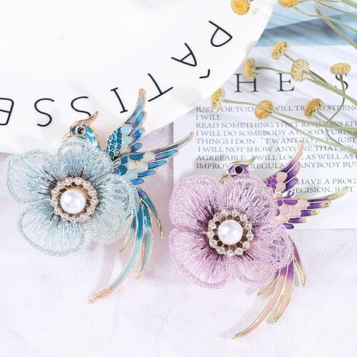 Rhinestone Phinex Brooches For Women Enamel Bird Pin Peacock Fashion Brooch New 2021 Wedding Jewelry 2 Colors Choose