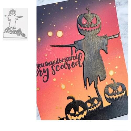 Halloween Scarecrow Cover Plate Cutting Dies Scrapbook Diary Decoration Stencil Embossing Template DIY Greeting Card Handmade