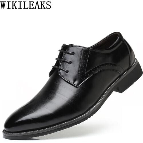 Elegant Shoes for Men Formal Italian Dress Mens Office Shoes Coiffeur Black Dress Plus Size Dress Shoes for Men 48 Buty Meskie