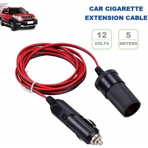 Universal 1m/2m/3m/5m 12V 36W Cigarette Lighter Socket Car Accessory Extension Car Cord Cable Styling W5G6