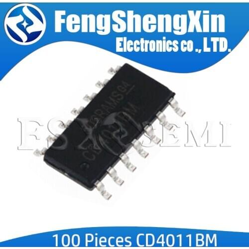 100pcs/lot CD4011BM SOP-14 CD4011 CD4011BM96 SOP CMOS NAND GATES IC