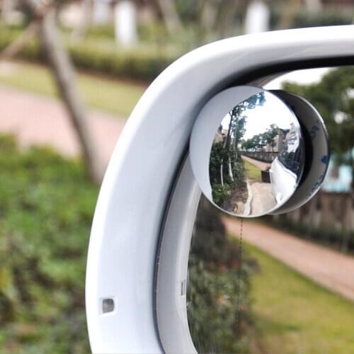 2Pc Car 360 Wide Angle Round Convex Mirror Car Vehicle Side Blindspot Blind Spot Mirror Wide Rear View Mirror Small Round Mirror