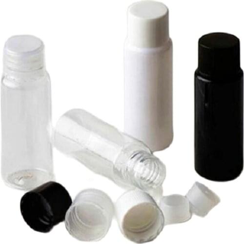 20ML white/clear/black PET bottle with screw lid stopper for toilet /water/toner/toner bottle skin care packing