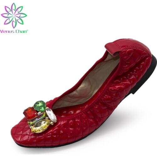 2021 Women Shoes Autumn Fall Shoes Female Footwear Slip on Loafers Genuine Leather Ballet Shoes for Women Girls Dancing Shoes