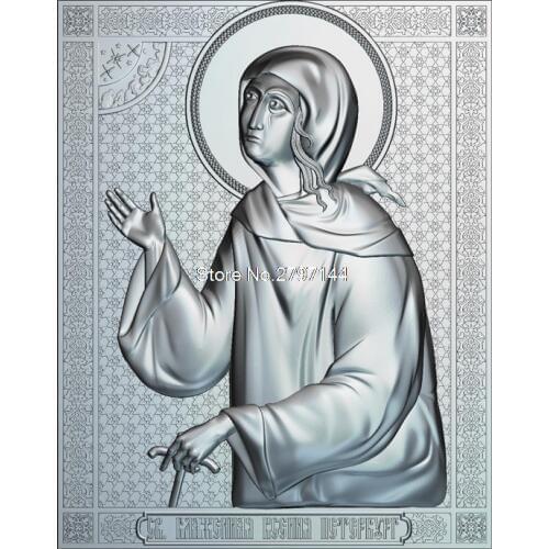 Xenia of Petersburg 3D model relief figure STL format Religion 3d model relief for cnc in STL file format