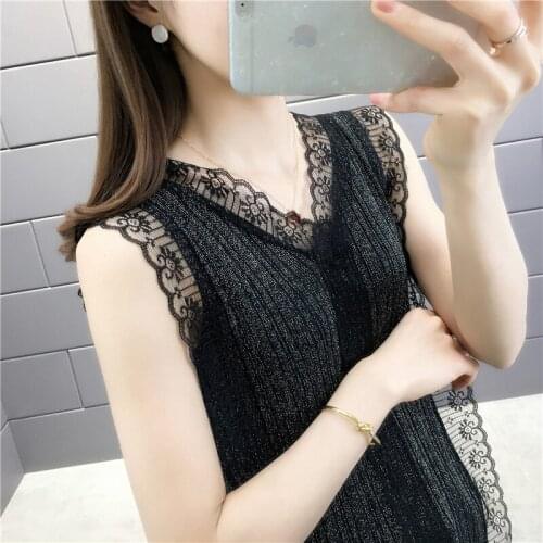 96748 make lace stitching v-neck condole belt vest 18