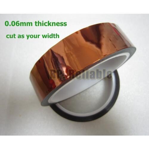 Free Shipping, 1x 20mm*33M *0.06mm Polyimide High Temperature Resist Insulate Film Tape for Mobilephone Repair, PCB mask, LED