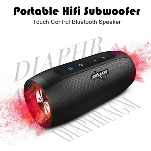 ZEALOT S16 TWS Bluetooth Wireless Speaker Portable Outdoor Waterproof Subwoofer High Power Stereo Speakers Power Bank ,TF card