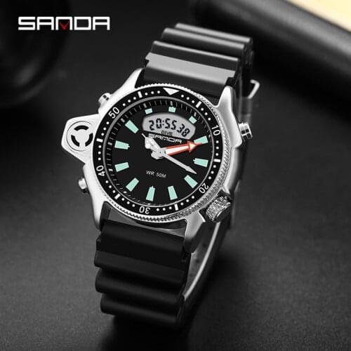 BASID New Fashion Sport Mens Watch Casual Style Watches Men Military Quartz Wristwatch Diver G Shock Man Relogio Masculino 3008