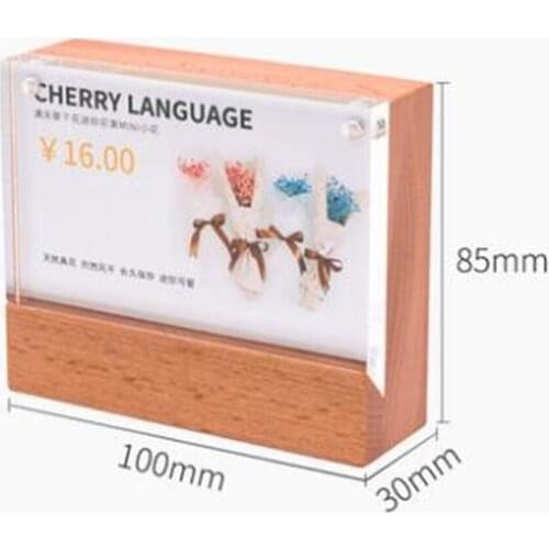 Photo Frame Fashionable 100*76mm Advertising Poster Stand Desk Picture Card Holder with Acrylic Magnetic Panel Customized Logo