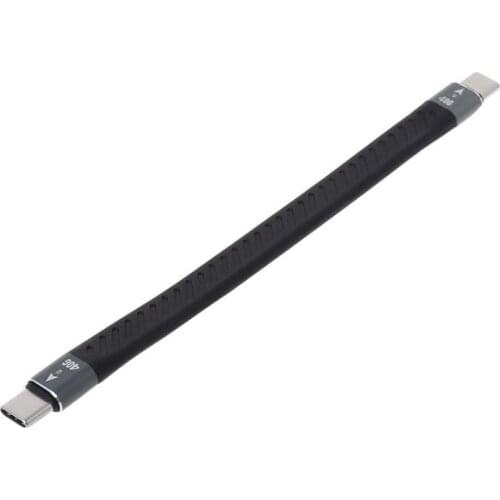 For thunderbolt 3 Data Cable High Speed 10/40Gbps Soft Durable USB-C Charging Cord Line 15cm with/without Emark Chip