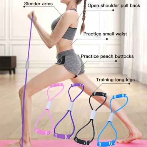 Yoga Resistance Bands Elastic Bands 8 Word Chest Expander Bodybuilding Rope Gym Rubber Elastic Bands Fitness Equipment Crossfit