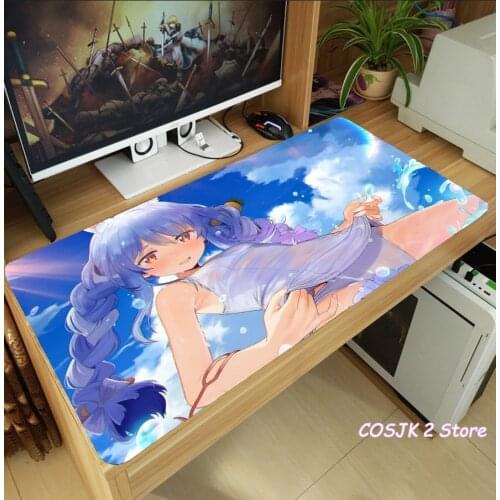 Anime Hololive VTuber Usada Pekora Houshou Marine Mouse Pad Thicken Laptop Gaming Mice Mat Table Keyboard Mat Playmat Ornaments