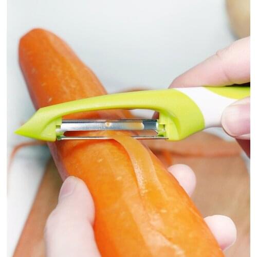 Kitchen Vegetable Peeler Stainless Steel Rotary Peeler for Carrot Fruits Potato Loofah cucumberwith Ergonomic Safety