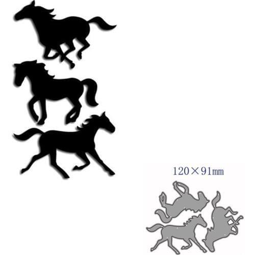 Metal cutting dies cut die mold horse decoration Scrapbook paper craft knife mould blade punch stencils dies
