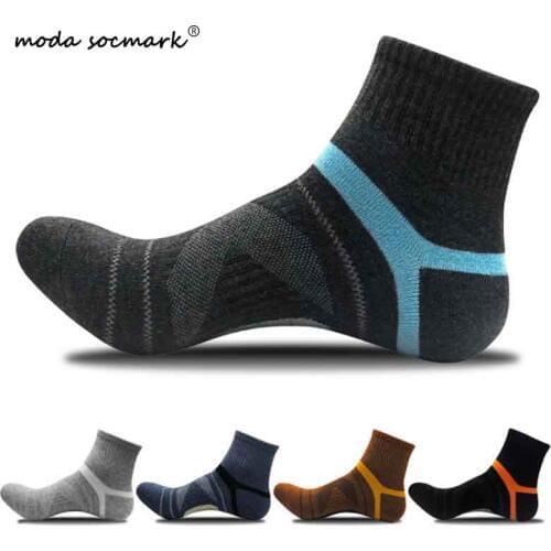 Moda Socmark Hot Sale Men Outdoor Sports Elite Basketball Socks Men Cycling Socks Compression Socks Cotton Bottom Mens socks
