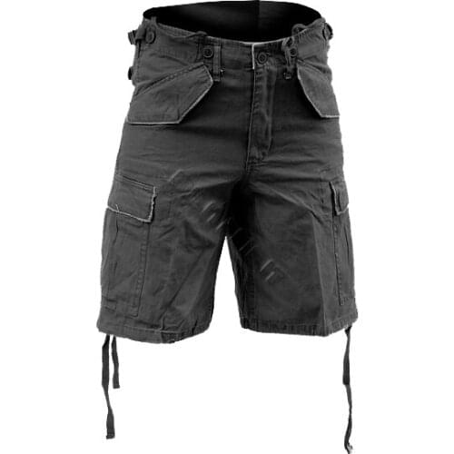 Bermuda shorts mens vintage short new black and beige color