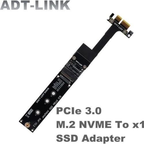 New PCIE3.0 M.2 NVME MKey NGFF To PCI-e x1 SSD Adapter Gen3.0 1x To M.2 Key M Riser Card Hard Disk Ribbon Extension Cable 8G/Bps