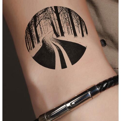 VANKIRS Water Transfer Jungle Forest Wrist Tattoos Stickers Men Black Arm Temporary Tattoo Body Art Painting Fake Custom Tatoos