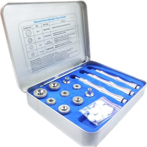 Peeling 9 Tips Diamond Microdermabrasion Dermabrasion for Facial 3 BlackHead Remover Face Care tool Wands Salon Beauty Machine