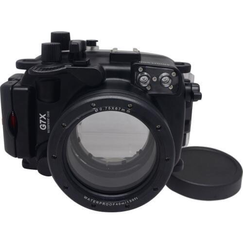 Mcoplus 40m/130ft Underwater Waterproof Housing Case for Canon Powershot G7X with Accurate Alarm Buzzer Equipment as WP-DC54