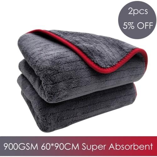 DSMOTEK Car Washing Cloth Super Absorbent Car Wash Microfiber Towel 60*90cm 900GSM Thick Car Cleaning Drying Cloth Towel Rag