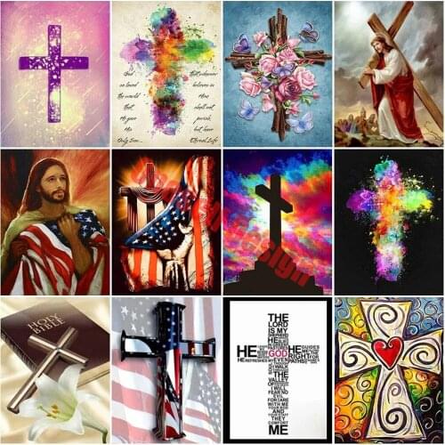 Diy diamond embroidery 5d diamond painting Jesus diy diamond painting cross stitch Christian diamond mosaic rhinestone picture