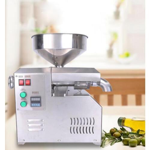 Stainless Steel Oil Presser Commercial Hot /Cold Double-pressed Rapeseed Multi-function Residue Machine Squeezer 20KG/H YG-20