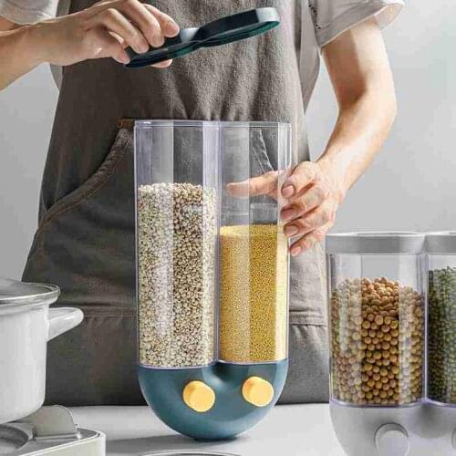 Transparent Sealed Storage Box Grains Food Storage Tank Kitchen Cans Containers Cereals Box Rice Bean Dispenser