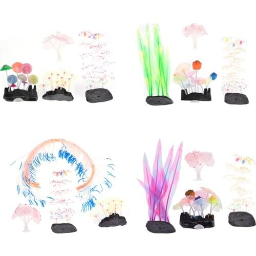 Lifelike Fish Tank Decoration Aquarium Accessories Fish Tank Decorations Tools Ornaments Plant Luminous Aquarium Decoration