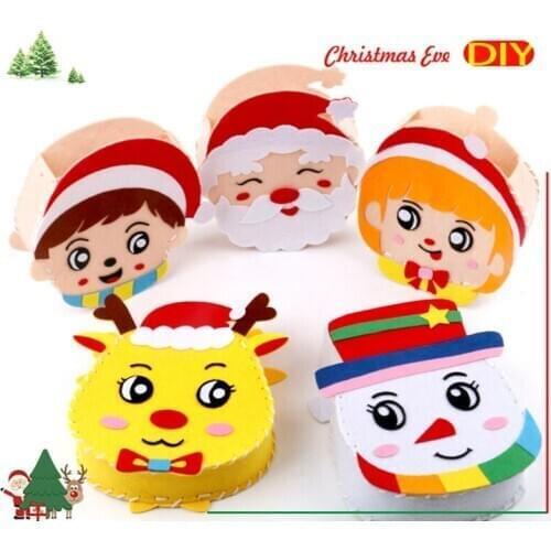 Christmas DIY Felt Fabric Craft Kit Handmade Handbag Handicraft Material Educational Toys Gifts For Kids Kindergarten