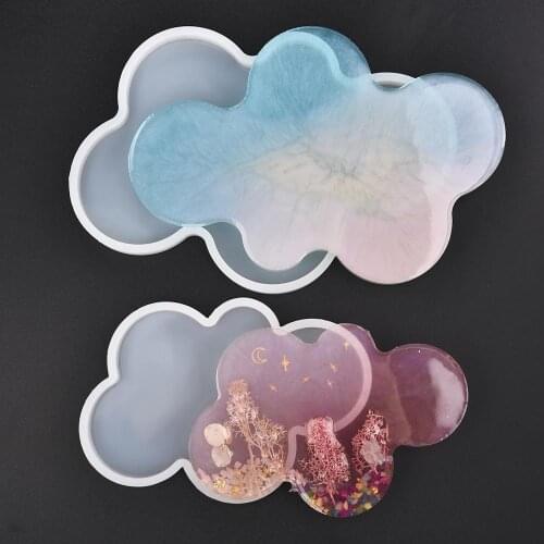 Coaster Silicone Molds Cloud Shape Resin Jewelry Making DIY UV Epoxy Resin Casting Molds