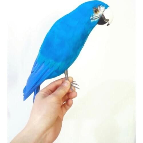 Blue simulation parrot toy polyethylene & furs blue bird model gift about 42cm