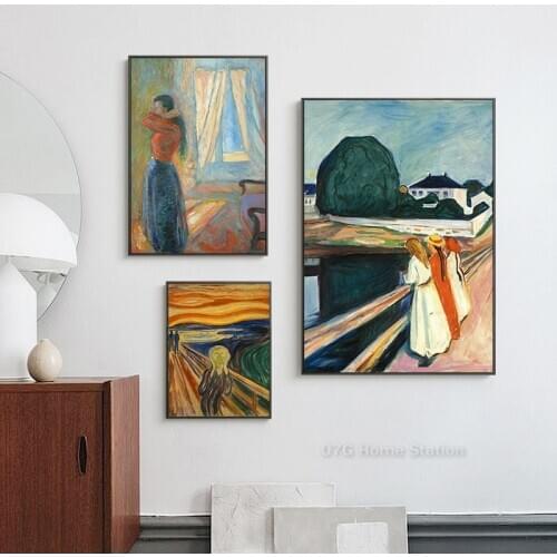 Modern Expressionist Painting Edvard Munch The Scream Canvas Poster And Print Picture Wall Art For Living Room Decoration