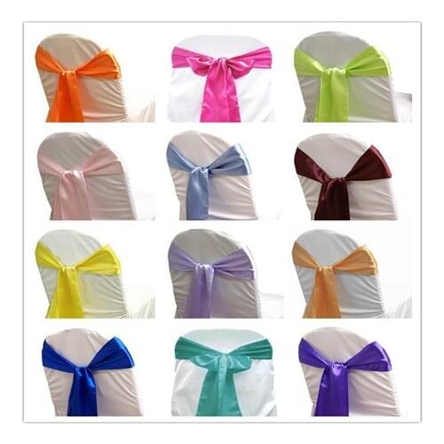 Wedding supplies Multicolor Chair Sashes chaldean bandeaus chair cover bow flower diy supplies Chair Sashes