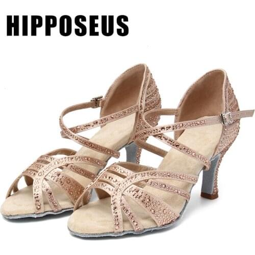 Latin Dance-Shoes For Women Ladies Girls Dance Shoes Ballroom Modern Tango Jazz Dancing Shoes High Heel Salsa Sandals Hipposeus