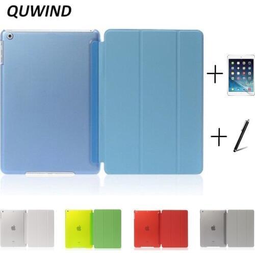 For iPad 10.2 2020 Ultra Slim PU Hard Back Smart Stand Case Cover for iPad Mini2345 Air 1 2 2017 2018 9.7 Pro Air 10.5 2019