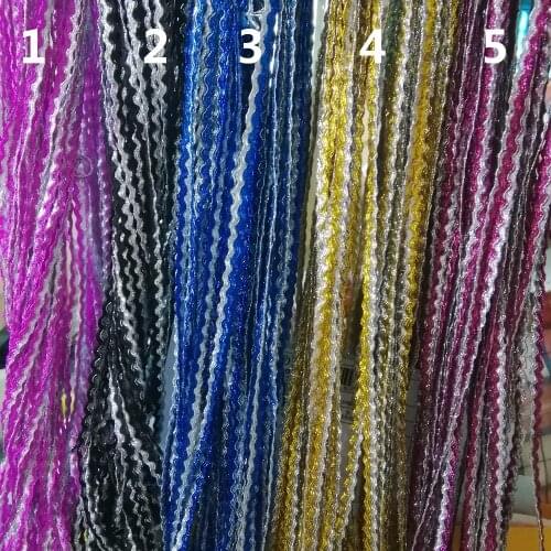 0.6cm 6mm 1/4 Colorful Beautiful Wavy Silver Filigree Waved Narrow Lace Trim Curtain Laciness National Diy Dance Costume Ribbon