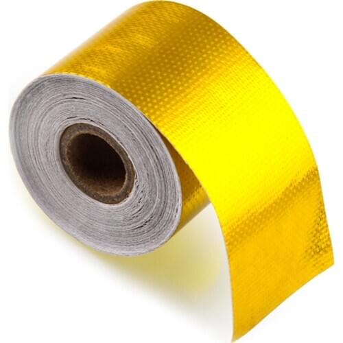 10mx5cm Gold Exhaust Air Intake Heat Shield Wrap Reflective Durable Practical Multi-functional Classic Heat Barrier Tape