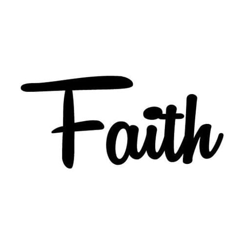 11.3*5.1CM FAITH God Christian Classic Car Styling Accessories Religious Vinyl Decal Sticker Black/Silver C9-0366