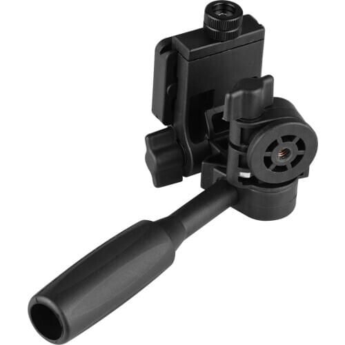 3-Way Pan Tilt Tripod Ball Head Panoramic 3KG Payload with Handle Quick Release Plate 1/4 Mounting for Camera Tripod Mounting