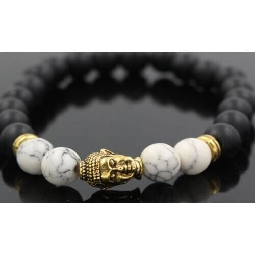 8mm uj5 Chakra Healing Balance Reiki Buddha Prayer Yoga elastic adjusted Punk Charm nature bead Charm Bracelet