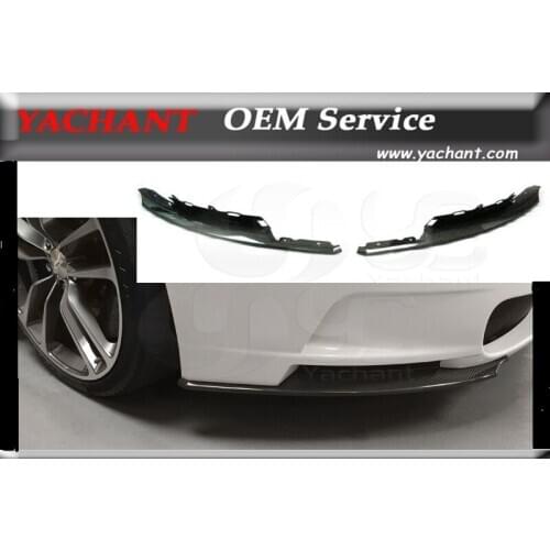 Car-Styling Auto Accessories Dry Carbon Fiber Front Bumper Lip 2 Pcs Fit For 2007-2012 Aston Martin DBS OEM Style Front Splitter