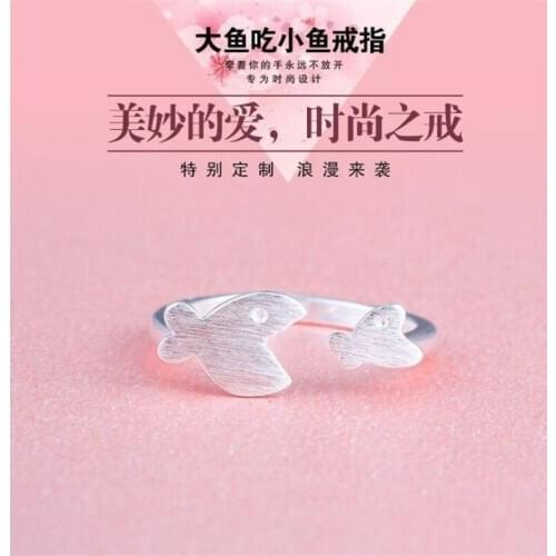 Boho Gothic New Fish Rings For Women Men Jewelry Birthday Gift Romantic Wedding Engagement Drop Shipping