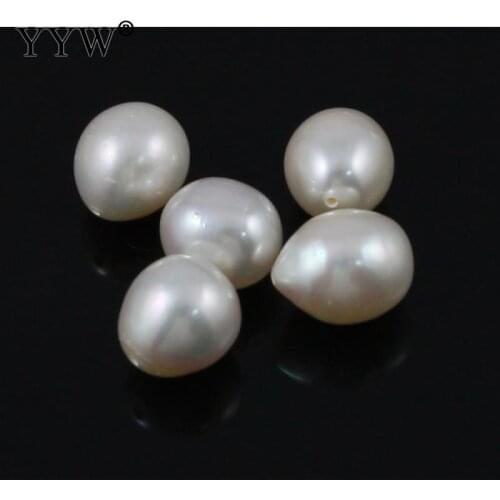 Cultured Half Drilled Freshwater Pearl Beads Teardrop Natural Half-Drilled White Pearl Beads For Diy Jewelry Making Charm Beads