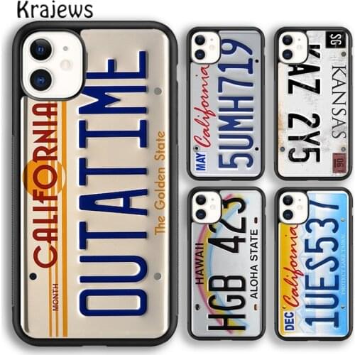 Krajews Jurassic Park Jeep License plate Supernatural Phone Case For iPhone 5 6s 7 8 plus X XR XS 11 12 pro max Galaxy S8 S9 S10