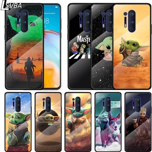 Cute Alien Baby For Oneplus 9R 9 8T 8 Nord Z 7T 7 Pro 5G Tempered Glass Shell Phone Case Cover