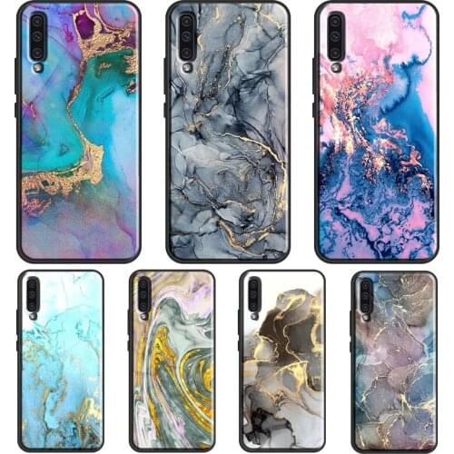 Ink Painting marble Case For Samsung A52 A12 A32 A72 A21S A20e A21S A31 A51 A71 A10 A02S A50 A70 Back Cover