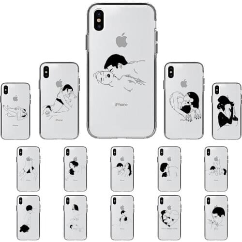 LVTLV Funny Abstract Art Lines Phone Case for iPhone 11 12 pro XS MAX 8 7 6 6S Plus X 5S SE 2020 XR case